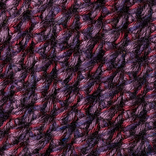 Close-up of textured purple crochet