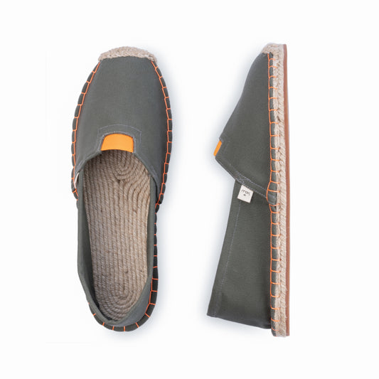 Kingdom of Wow Khaki Green Handmade Espadrilles for Women