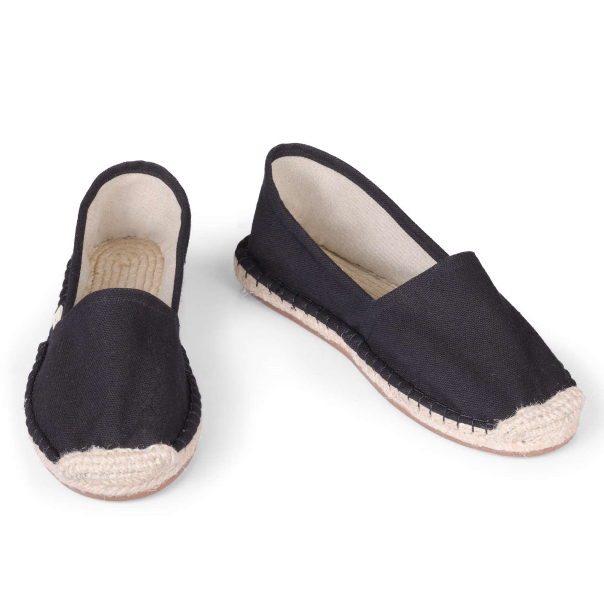 Kingdom of Wow Jet Black Handmade Espadrilles for Men