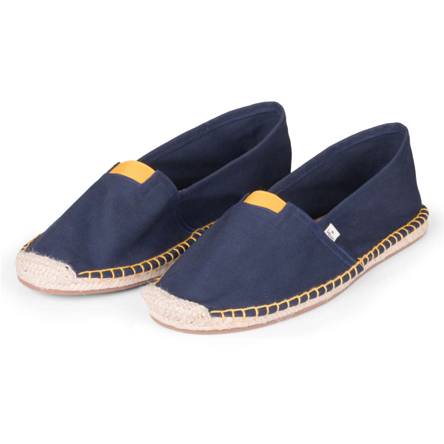 Kingdom of Wow Navy Blue Yellow Handmade Espadrilles for Women